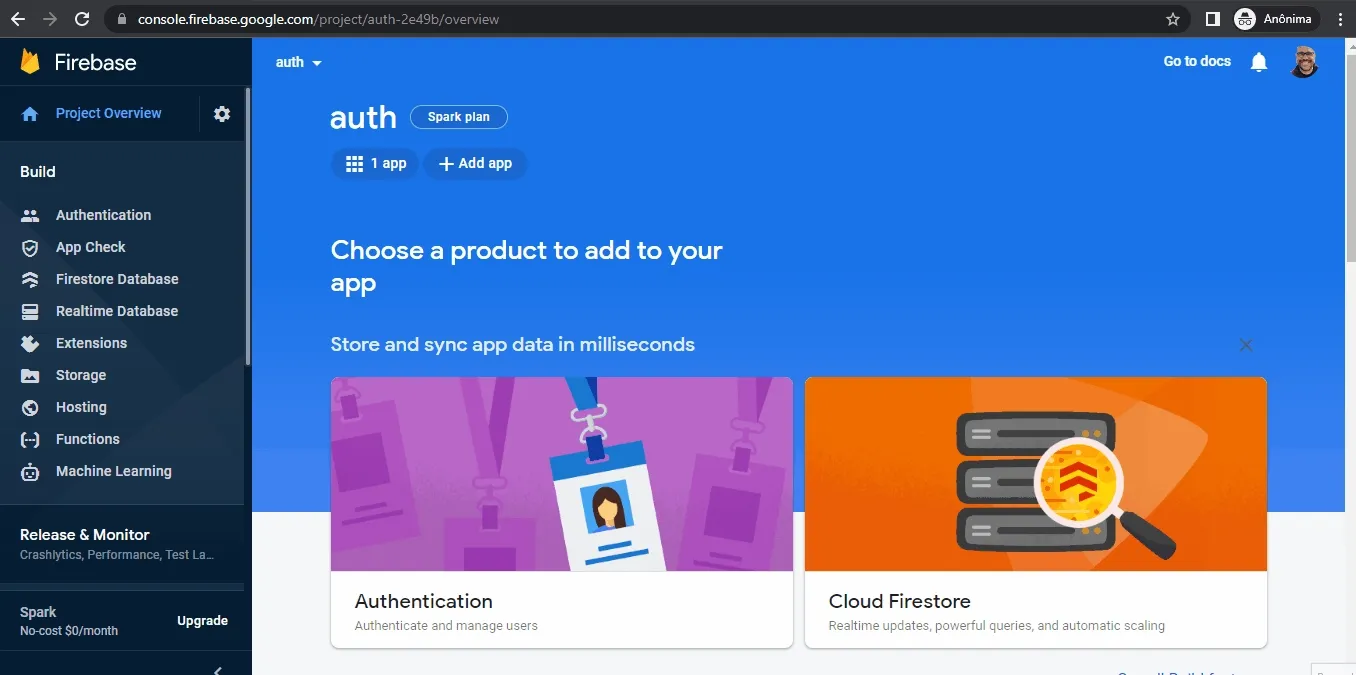Enabling email/password authentication in Firebase